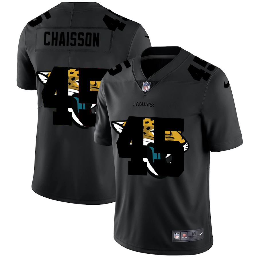 Men Nike Jacksonville Jaguars #45 Chaisson   Team Logo Dual Overlap Limited NFL Jersey Black->jacksonville jaguars->NFL Jersey